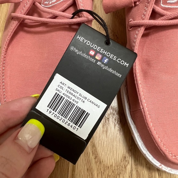 Hey Dude Wendy Slub Canvas Terracotta Womens 5 NWT - Picture 9 of 9